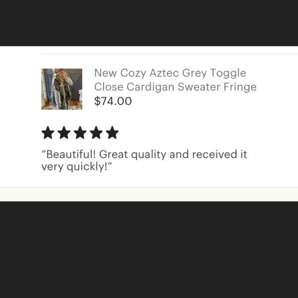 New Aztec Print Hooded Cardigan Sweater Toggle Close Cowichan Blanket - Picture 10 of 13